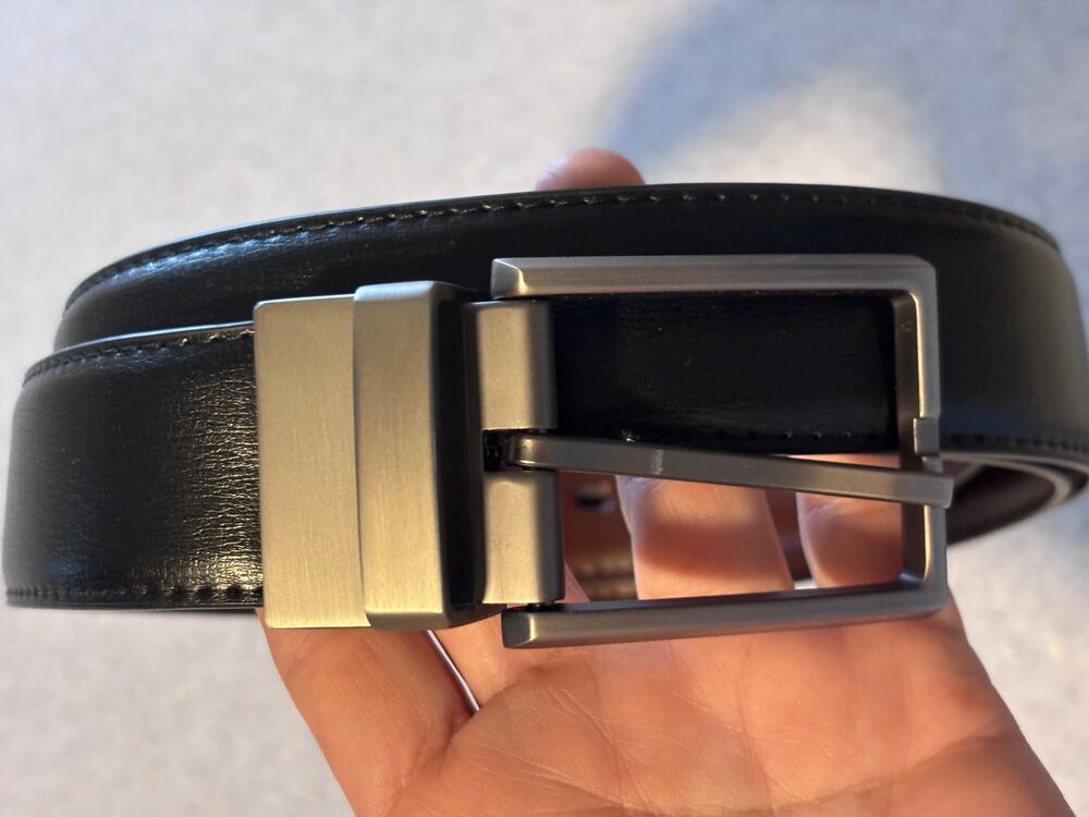 Beltox Fine Men's Black Reversible Belt 44-46